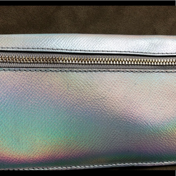 Ultra Rare Coach Iridescent Hologram Holographic Wallet EUC - Picture 10 of 11